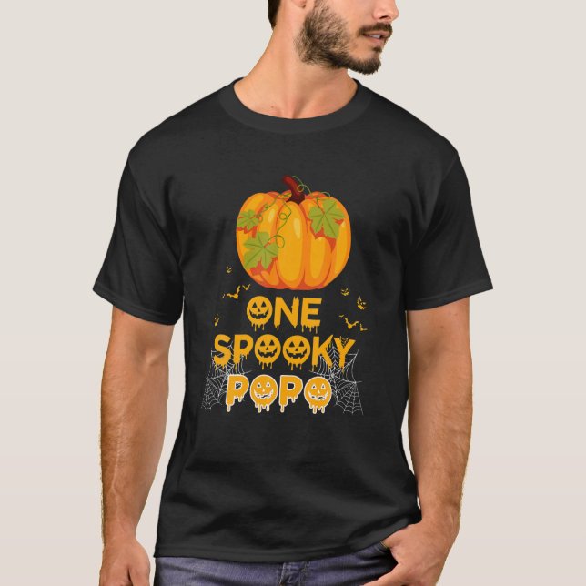 T-shirt Drôle Citrouille le plus frais dans le Patch Hallo (Devant)