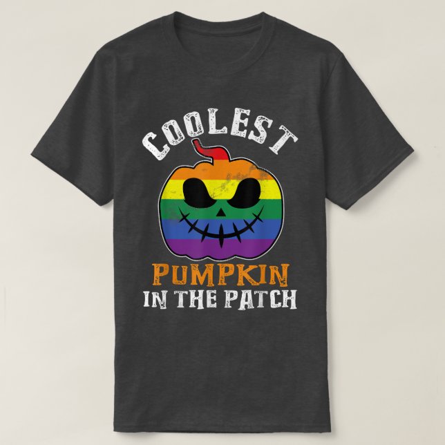 T-shirt Drôle Citrouille LGBTQ Citrouille le plus froid da (Design devant)