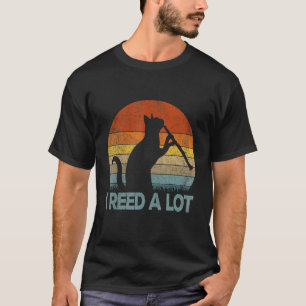 T-shirt Drôle Clarinet Chat I Reed Un Lot Musicien Retro V