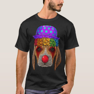 T-shirt Drôle Clown Beagle Cirque Costume de Carnaval Chie