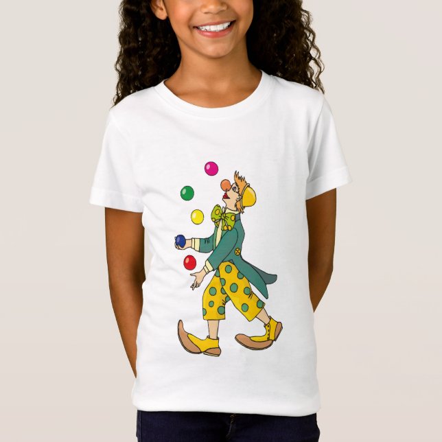 T-Shirt Drôle Clown Jouer Avec Des Boules (Devant)