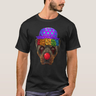 T-shirt Drôle Clown Rottweiler Cirque Costume de Carnaval 