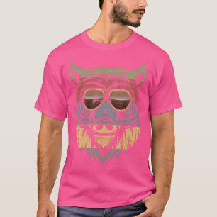 T-shirt Drôle Cochon Cochon Retro Hunter Men Hunter Boar F