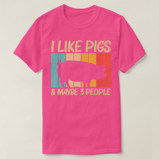 T-shirt Drôle Cochon Conception Pour Hommes Femmes Cochon  (Design devant)