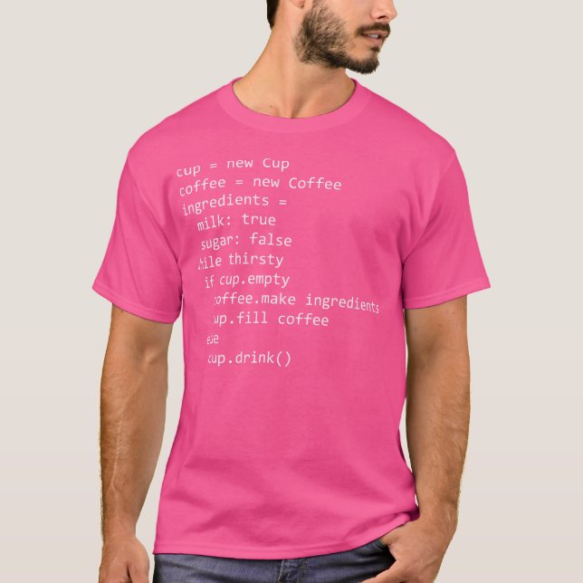 T-shirt Drôle Codage Café Caféine Informatique Shee (Devant)
