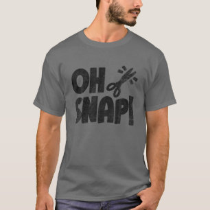 T-shirt Drôle Coiffeur Barber Shop Coiffeur Oh Snap