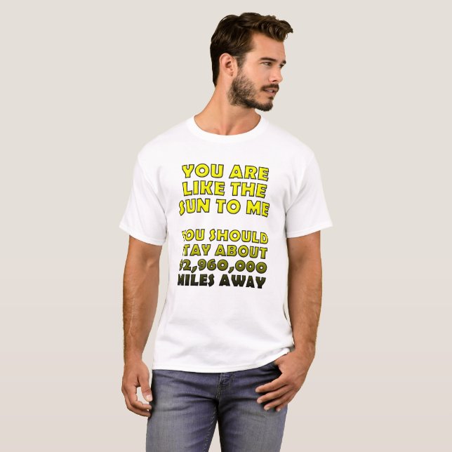 T-shirt drôle comme le soleil (Devant entier)