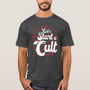 T-shirt Drôle Commençons Un Culte Grand Diable Horreur Cul