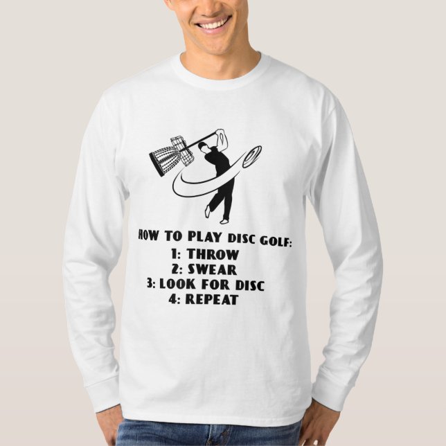 T-shirt Drôle Comment jouer des instructions de golf de di (Devant)