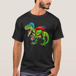 T-shirt Drôle Compétitif Puzzle Speedcubing Dinosaur Math