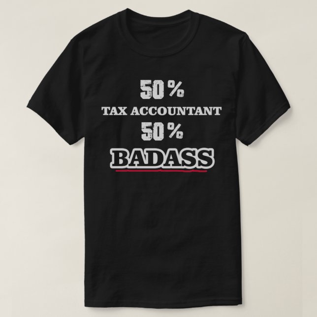 T-shirt Drôle comptable fiscal Badass (Design devant)