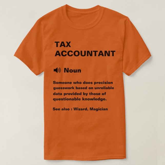 T-shirt Drôle comptable fiscal Définition (Design devant)