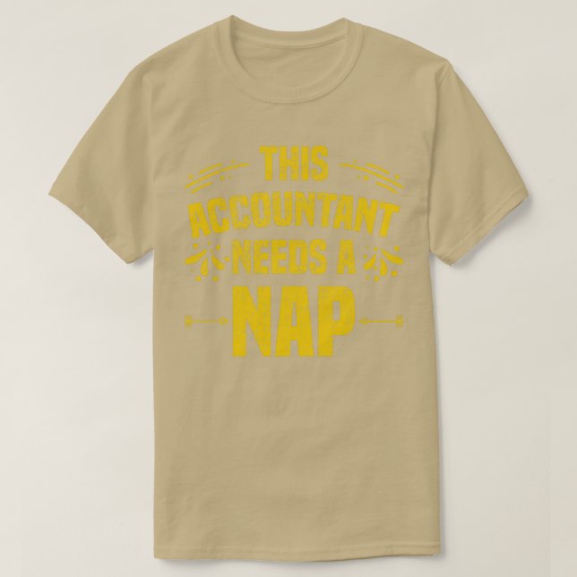 T-shirt Drôle comptable Napping Citation Cadeau Anniversai (Design devant)
