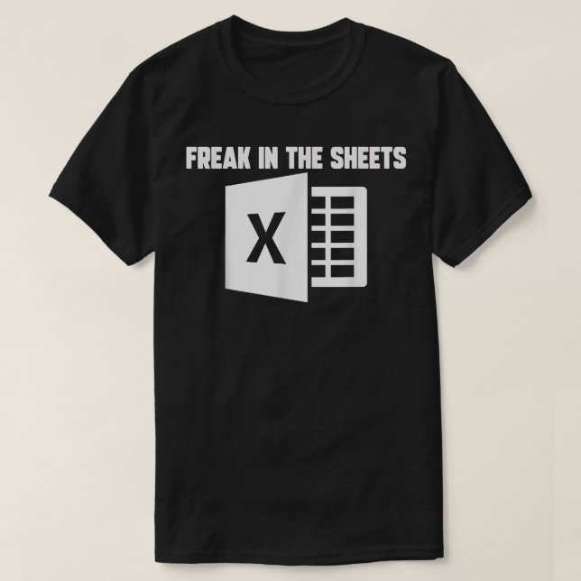 T-shirt Drôle Comptable Spreadsheet Freak Dans Les Feuille (Design devant)
