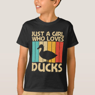 T-shirt Drôle Conception Canard Pour Filles Enfants Canard