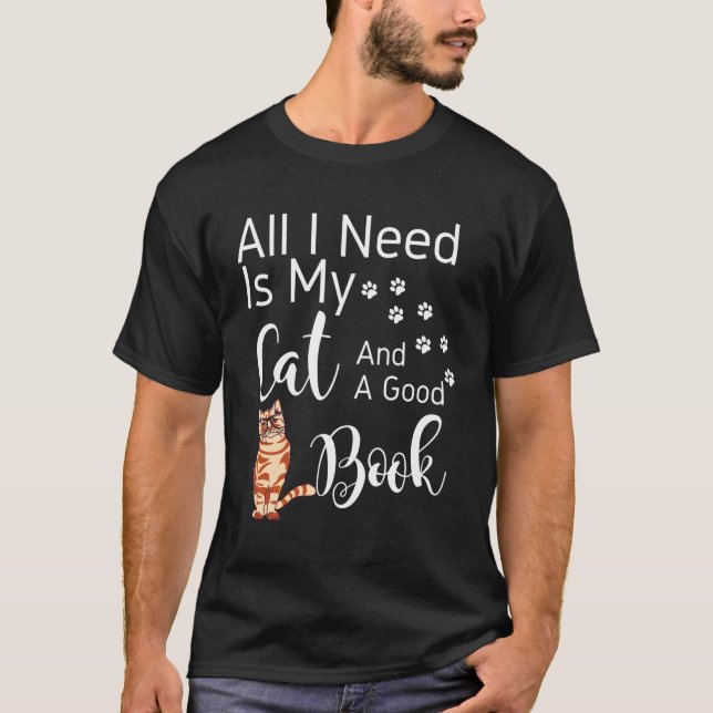 T-shirt Drôle Conception Chat Pour Les Femmes Réserver L'A (Devant)