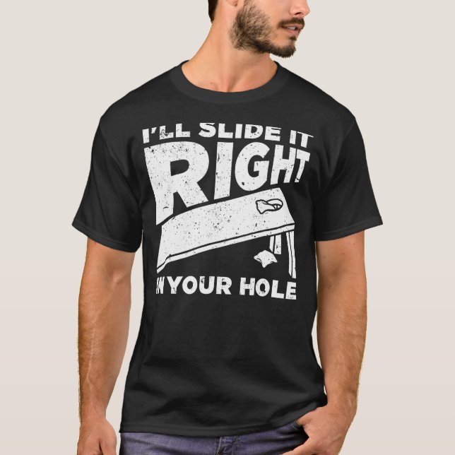 T-shirt Drôle Conception Cornhole Pour Hommes Femme Jeu De (Devant)