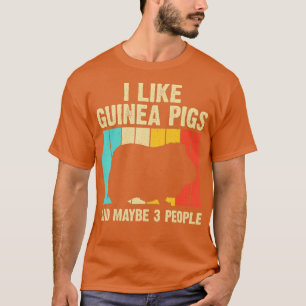 T-shirt Drôle Conception de porc Guinée pour hommes Femmes