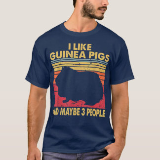 T-shirt Drôle Conception de porc Guinée pour hommes femmes