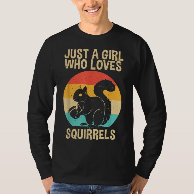 T-shirt Drôle Conception d'écureuil pour filles femmes mam (Devant)