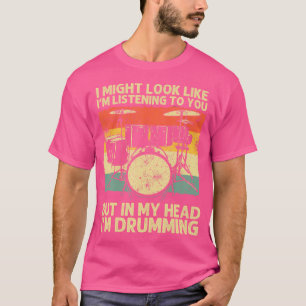 T-shirt Drôle Conception Drummer Pour Hommes Femmes Drumli