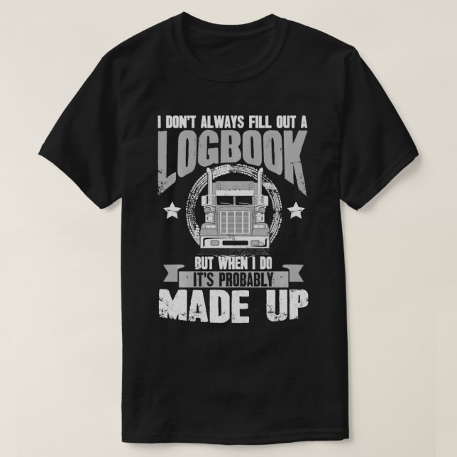 T-shirt Drôle Conception Trucker Pour Hommes Femmes Conduc (Design devant)