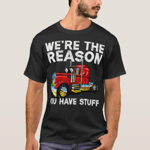 T-shirt Drôle Conception Trucker Pour Hommes Femmes Semi-C