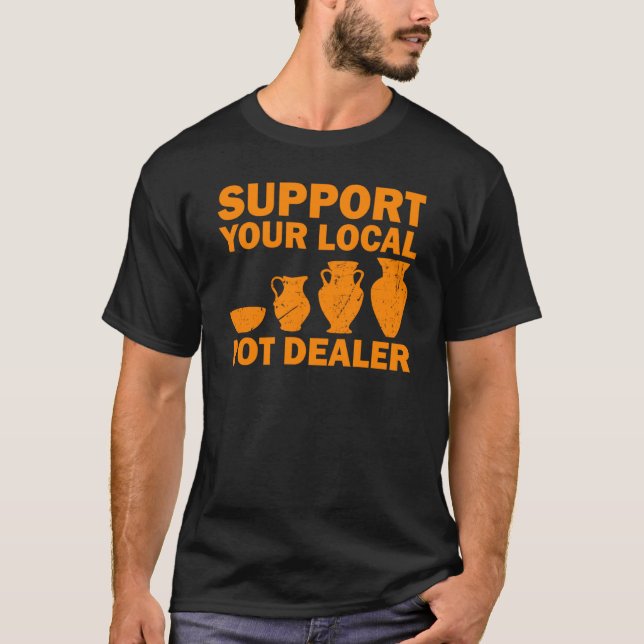 T-shirt Drôle Concessionnaire Pot Pour Poterie Artistes Co (Devant)