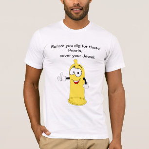 T-shirt Drôle condom jaune homme blague