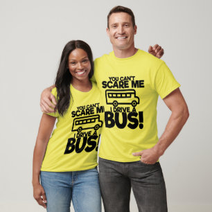 T-shirt drôle Conducteur de bus scolaire peur mot art