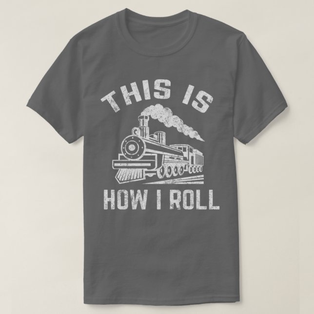 T-shirt Drôle Conducteur de train cadeau d'observation 6 (Design devant)