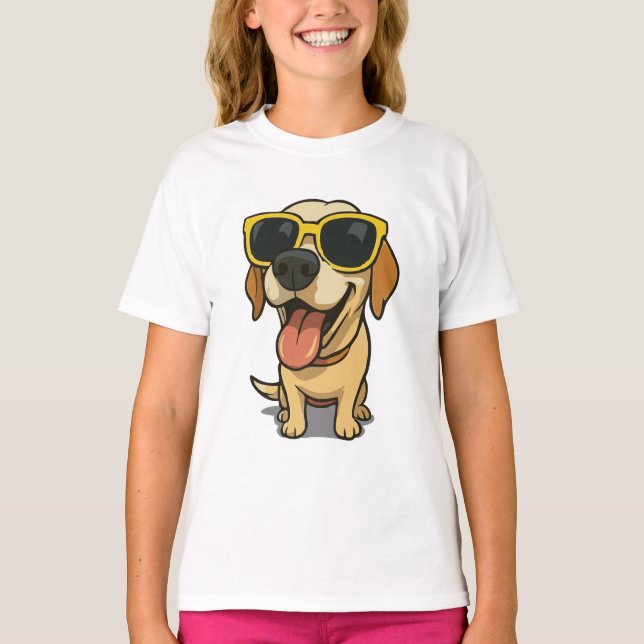 T-shirt Drôle Cool chien enfants (Devant)