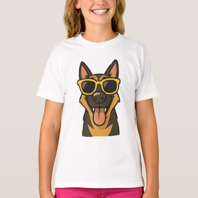 T-shirt Drôle Cool chien enfants (Devant)