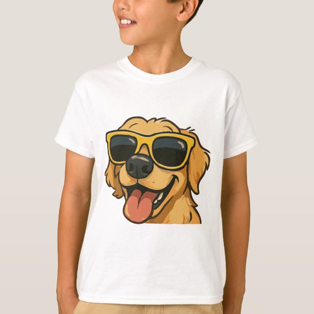 T-shirt Drôle Cool chien enfants (Devant)