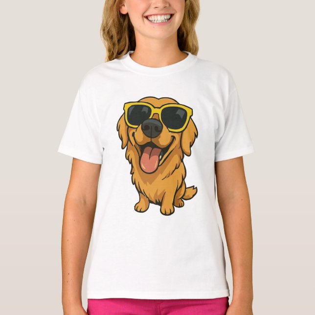 T-shirt Drôle Cool chien enfants (Devant)
