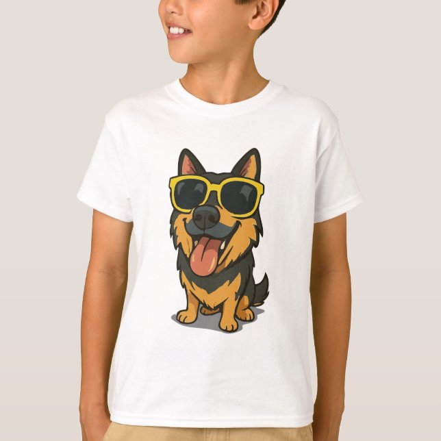 T-shirt Drôle Cool chien enfants (Devant)
