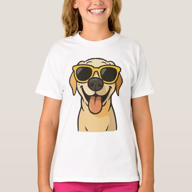 T-shirt Drôle Cool chien enfants (Devant)