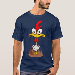 T-shirt Drôle Coq de poulet Graphique Poulet fermier Cadea