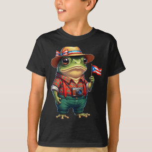 T-shirt Drôle Coqui Grenouille Drapeau Porto Rico Taino Bo