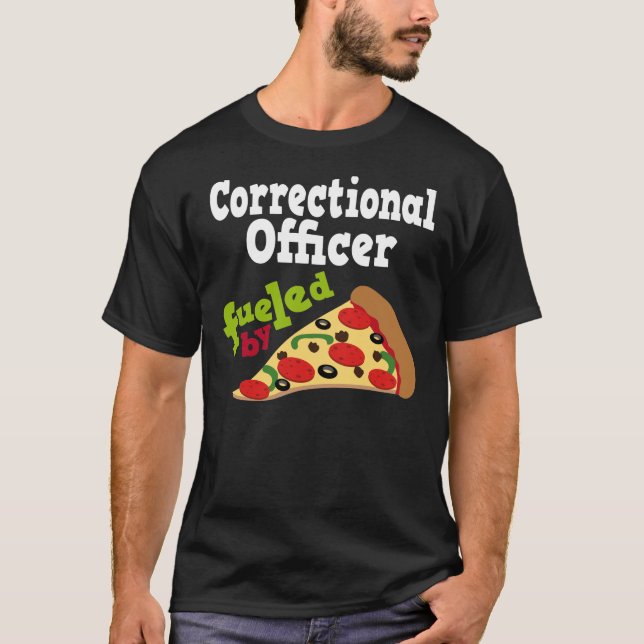 T-shirt (drôle) correctionnel de pizza de (Devant)