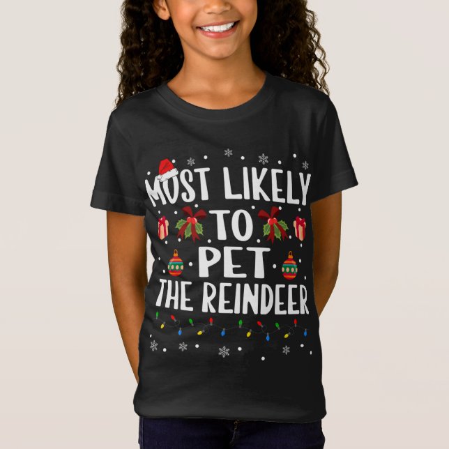 T-Shirt Drôle Correspondant Noël Le Plus Probable À Pet Le (Devant)