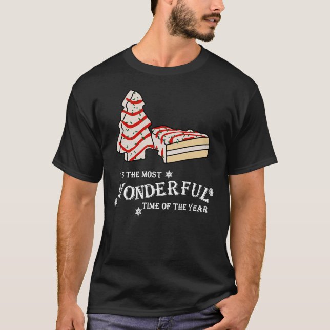 T-shirt Drôle Correspondant Pyjamas Noël Arbre Cake Tee Sh (Devant)