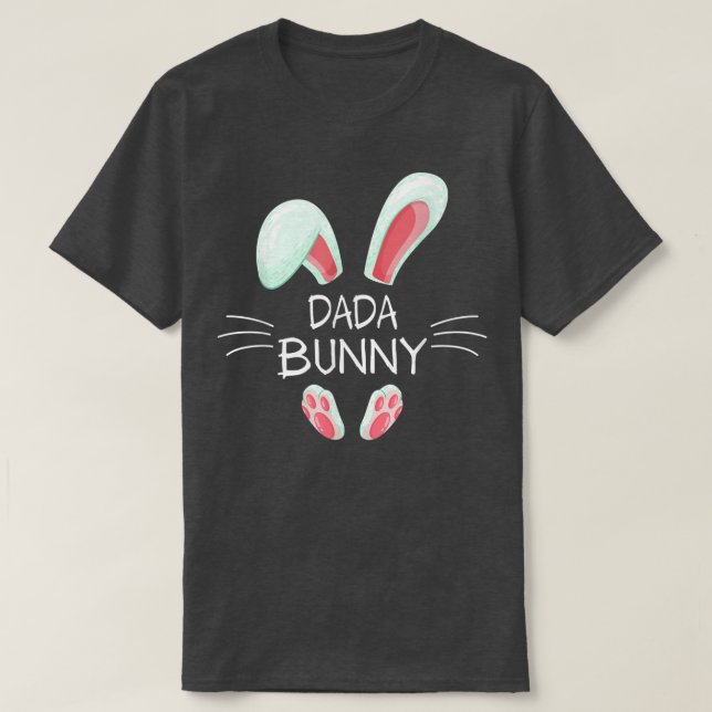 T-shirt Drôle Costume de Pâques Matching mignon Dada Bunny (Design devant)