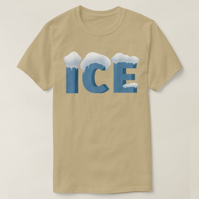 T-shirt Drôle Costume Halloween Sac de glace congelé (Design devant)