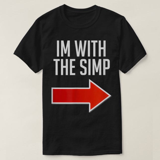 T-shirt Drôle costume Simp, je suis avec le Simp (Design devant)