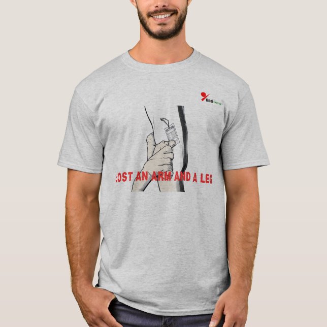 T-Shirt Drôle Coût de la Vie | "Coûter un Bras Et  (Devant)