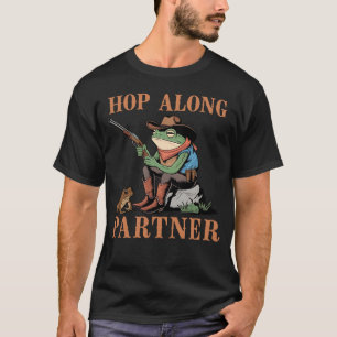 T-shirt Drôle Cow-boy de grenouille et crapaud Amoureux de