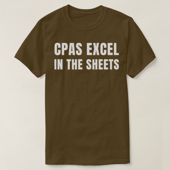 T-shirt Drôle CPA Excel dans la comptabilité des feuilles (Design devant)