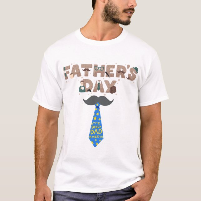 T-shirt "Drôle Cravate graphique spécial Fête des pères" (Devant)