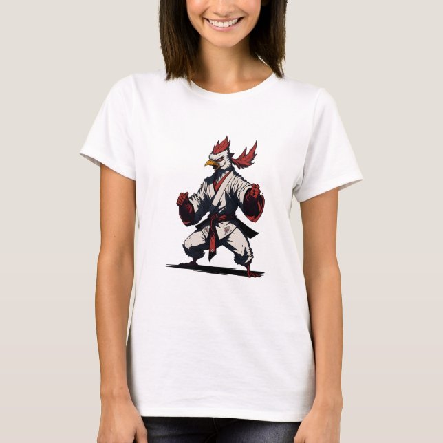 T-shirt drôle Crazy Chicken Lady Shirt Femmes mignonne fer (Devant)